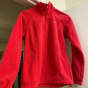 Columbia pink pullover 4-3 zip